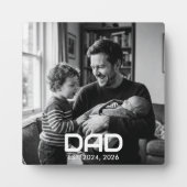 Custom Dad Established Modern Bold Photo フォトプラーク (正面)