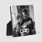 Custom Dad Established Modern Bold Photo フォトプラーク (正面)