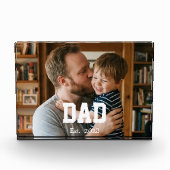 Custom Dad Established Modern Bold Text フォトブロック (正面)