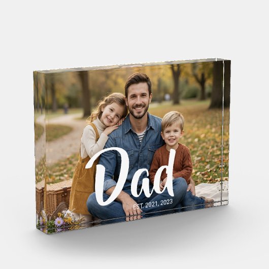 Custom Dad Established Modern Script フォトブロック (左)