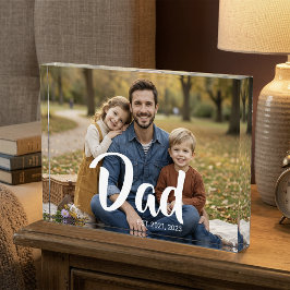 Custom Dad Established Modern Script フォトブロック
