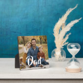 Custom Dad Established Modern Script Photo フォトプラーク (インサイチュ)