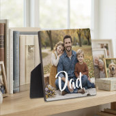 Custom Dad Established Modern Script Photo フォトプラーク