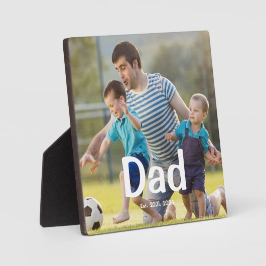 Custom Dad Established Photo フォトプラーク (正面)