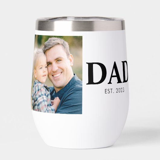 Custom Dad Established Photo Fathers Day (背面)