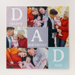 Custom Dad Photo Puzzle – 4 Photos & Text ジグソーパズル