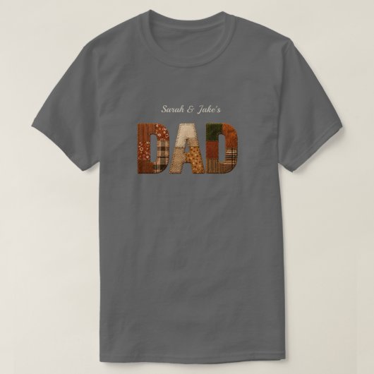 Custom Dad With Kids Names T-Shirt Tシャツ (デザイン正面)