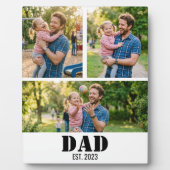 Custom Dad Year  Established 3-Picture Photo  フォトプラーク (正面)