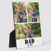 Custom Dad Year  Established 3-Picture Photo  フォトプラーク (側面)