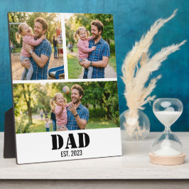 Custom Dad Year  Established 3-Picture Photo  フォトプラーク