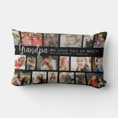 Custom Daddy 18 Photo Collage ランバークッション (裏面)