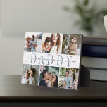 Custom Daddy Father's Day Photo Collage フォトプラーク<br><div class="desc">Create a sweet gift for a beloved dad this Father's Day or at the holidays with this six photo collage plaque. "DADDY" appears in the center in soft blue lettering,  with your custom message and children's names overlaid.</div>