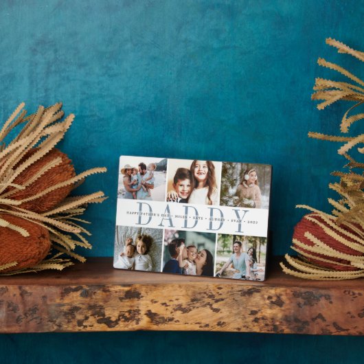 Custom Daddy Father's Day Photo Collage フォトプラーク (側面)