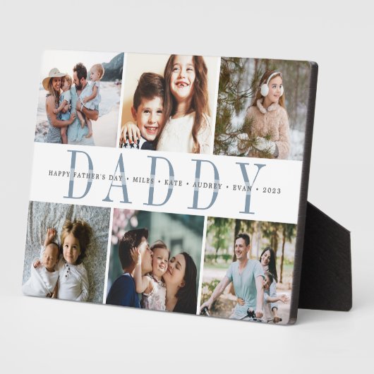 Custom Daddy Father's Day Photo Collage フォトプラーク (側面)