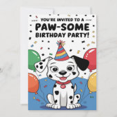 Custom Dalmatian birthday Invitation card 招待状 (正面)