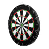 Custom Dartboard - Classic BLACK WHITE, RED GREEN ダーツボード (正面右)