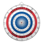 Custom Dartboard Target with Personalized Text ダーツボード (正面)