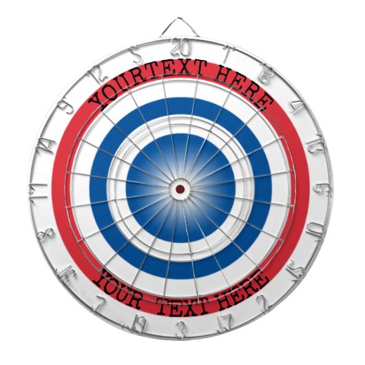 Custom Dartboard Target with Personalized Text ダーツボード (正面)