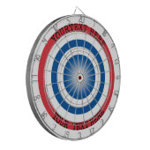 Custom Dartboard Target with Personalized Text ダーツボード (正面左)