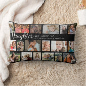 Custom Daughter 18 Photo Collage ランバークッション (ブランケット)