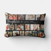 Custom Daughter 18 Photo Collage ランバークッション (正面)