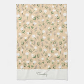 Custom Day Towel – Vanilla Floral Style キッチンタオル (縦)