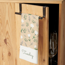 Custom Day Towel – Vanilla Floral Style キッチンタオル
