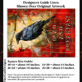 Custom “Dead and Breakfast” Spooky Raven Art ET3L 薄葉紙