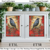 Custom “Dead and Breakfast” Spooky Raven Art ET3R 薄葉紙