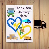 Custom Delivery Driver Card With Editable Note サンキューカード