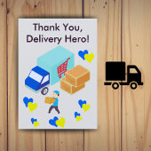 Custom Delivery Driver Card With Editable Note サンキューカード