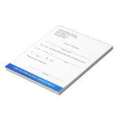 Custom Dental Appointment Excuse Blue ノートパッド (回転)