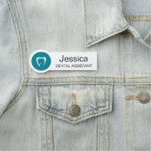 Custom Dental Assistant Name Badge Tooth Logo 名札 (インサイチュ)