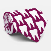 Custom dentist neck tie with molar tooth pattern ネクタイ (ロール)