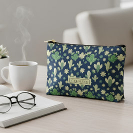 Custom Desert Cactus & Succulent Pattern アクセサリーポーチ