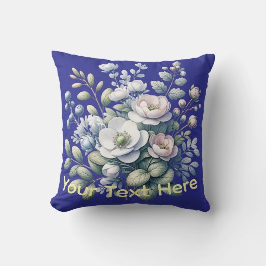 Custom design blue クッション (正面)