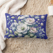 Custom design blue ランバークッション (ブランケット)