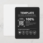 Custom Design Template | Fully Personalizabe サンキューカード (正面/裏面)