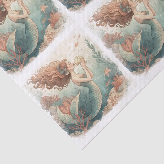 Custom designed tissue paper MERMAID 薄葉紙 (詳細)