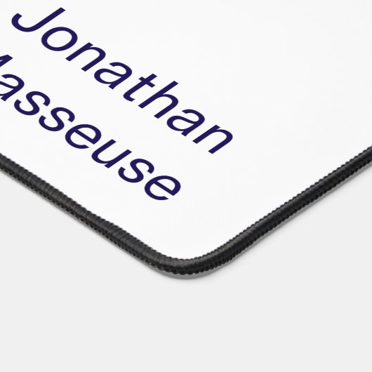 Custom Desk Mat for Salon Owner Massage デスクマット (コーナー)