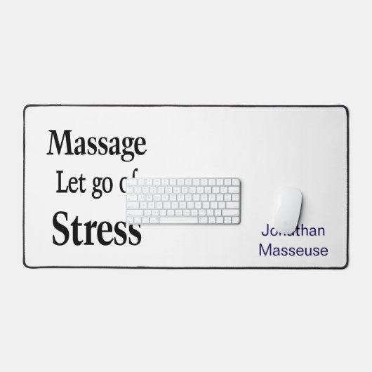 Custom Desk Mat for Salon Owner Massage デスクマット (キーボード&マウス)