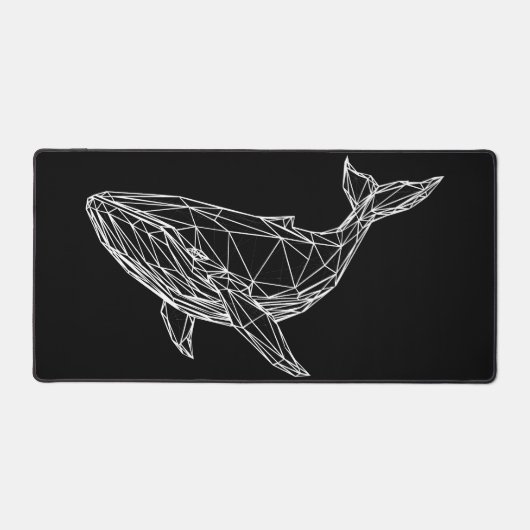 Custom Desk Mat Modern Geometric Whale デスクマット (正面)