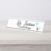 Custom Desk Name Plate for cardiologist デスクネームプレート (正面)