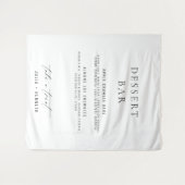Custom Dessert Menu Wedding Fabric タペストリー (正面(横))