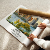 Custom Detroit Wall Art, Michigan Poster ポスター