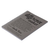 Custom Difference Maker Definition Thank You ノートブック (左側)