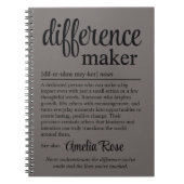 Custom Difference Maker Definition Thank You ノートブック (正面)