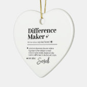 Custom Difference Maker, Mentor Appreciation Gift  セラミックオーナメント (左)