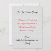 Custom Digital Bulldog Yappy Christmas Turkey Xmas カード (裏面)