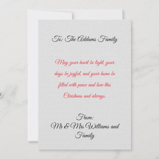 Custom Digital Christmas Baby And Milk Xmas カード (裏面)